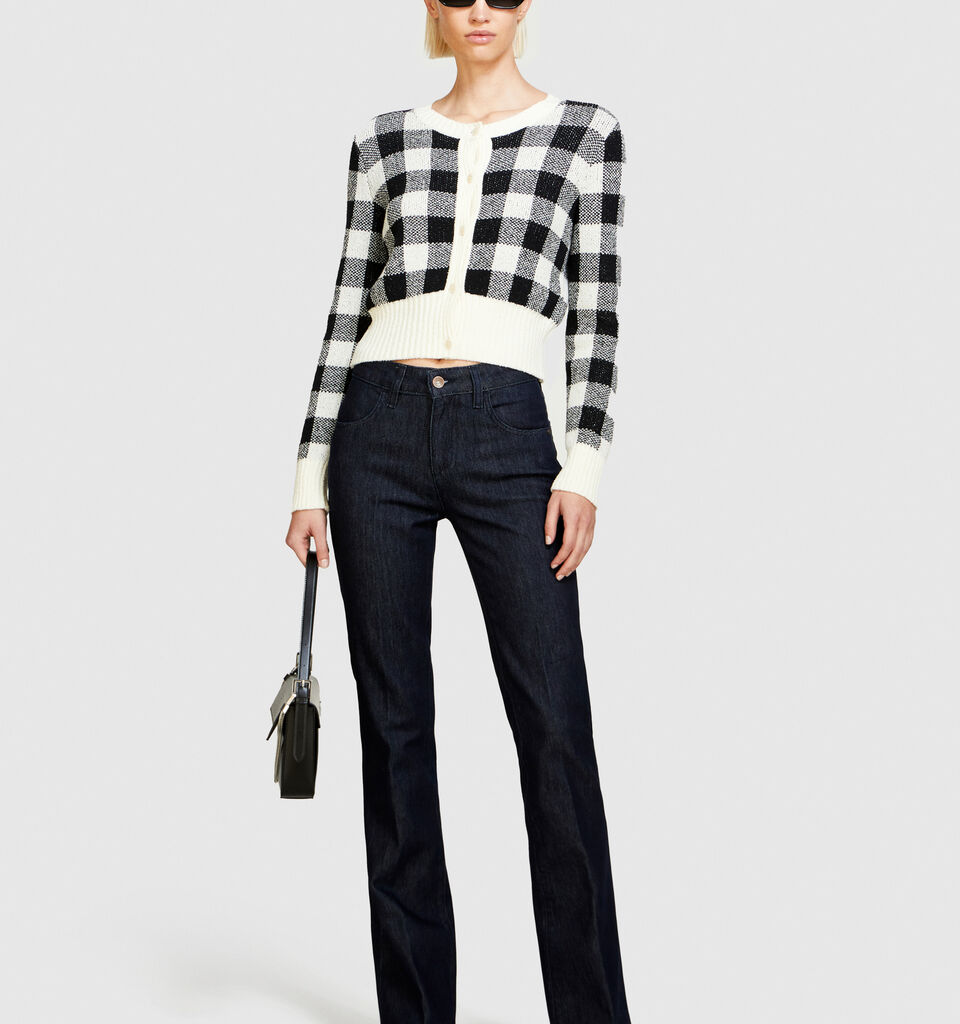 Flare fit Cannes jeans - women's bootcut & flared jeans - Dark Blue | Sisley image number 1